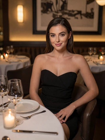 Camila, 26, a sugar baby from Lake Nona Orlando in an upscale dining room