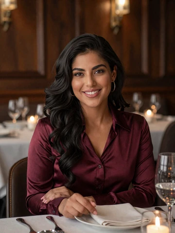 Valentina, 26, from University Park Dallas at an upscale steakhouse