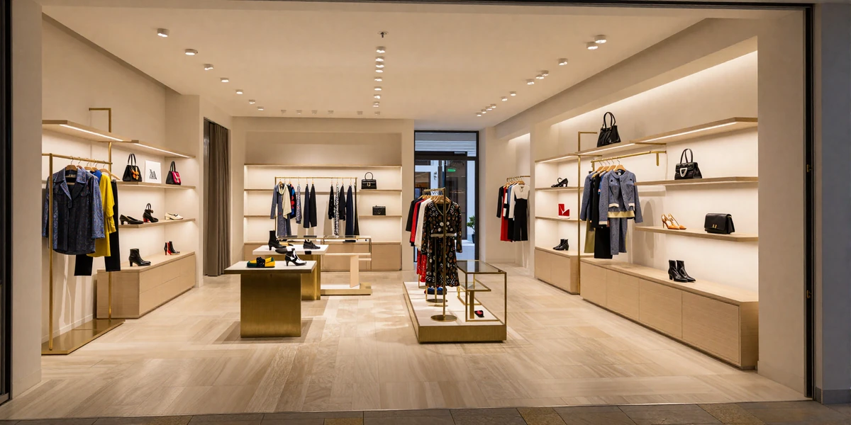Luxury designer boutique interior at Bal Harbour Shops in Miami